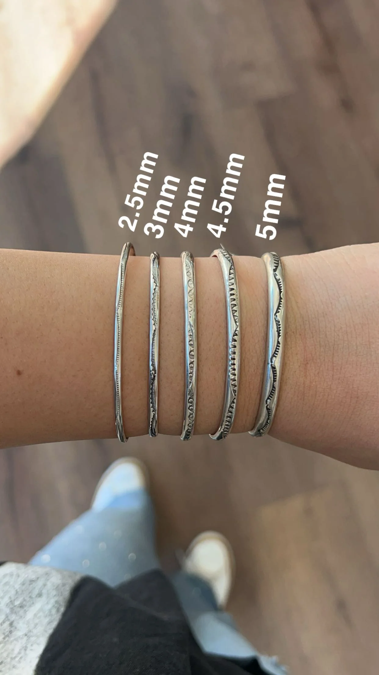 Tahe Stamped Cuff - Half Round - Image 2