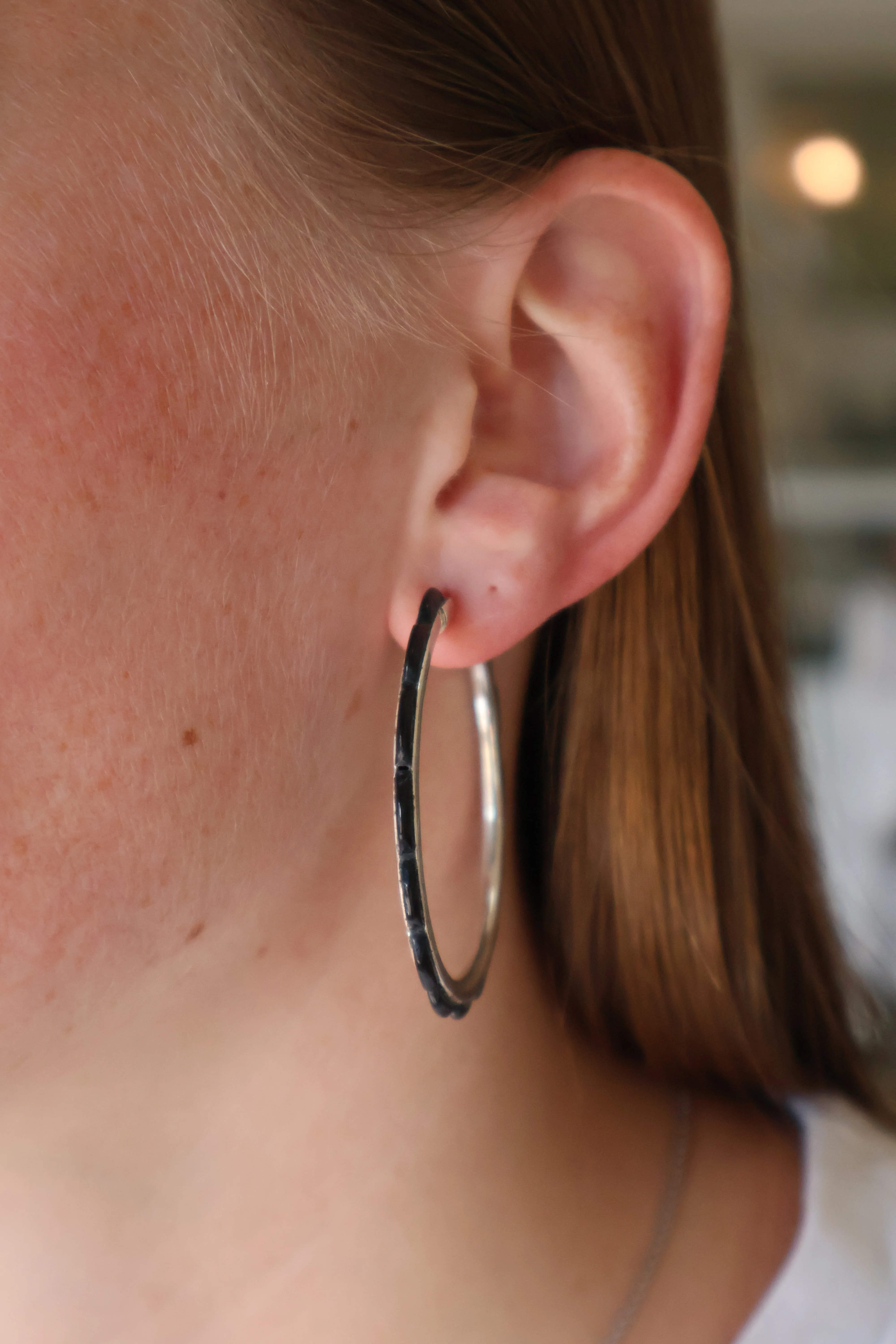 2 1/4" Onyx Hoops - Image 2