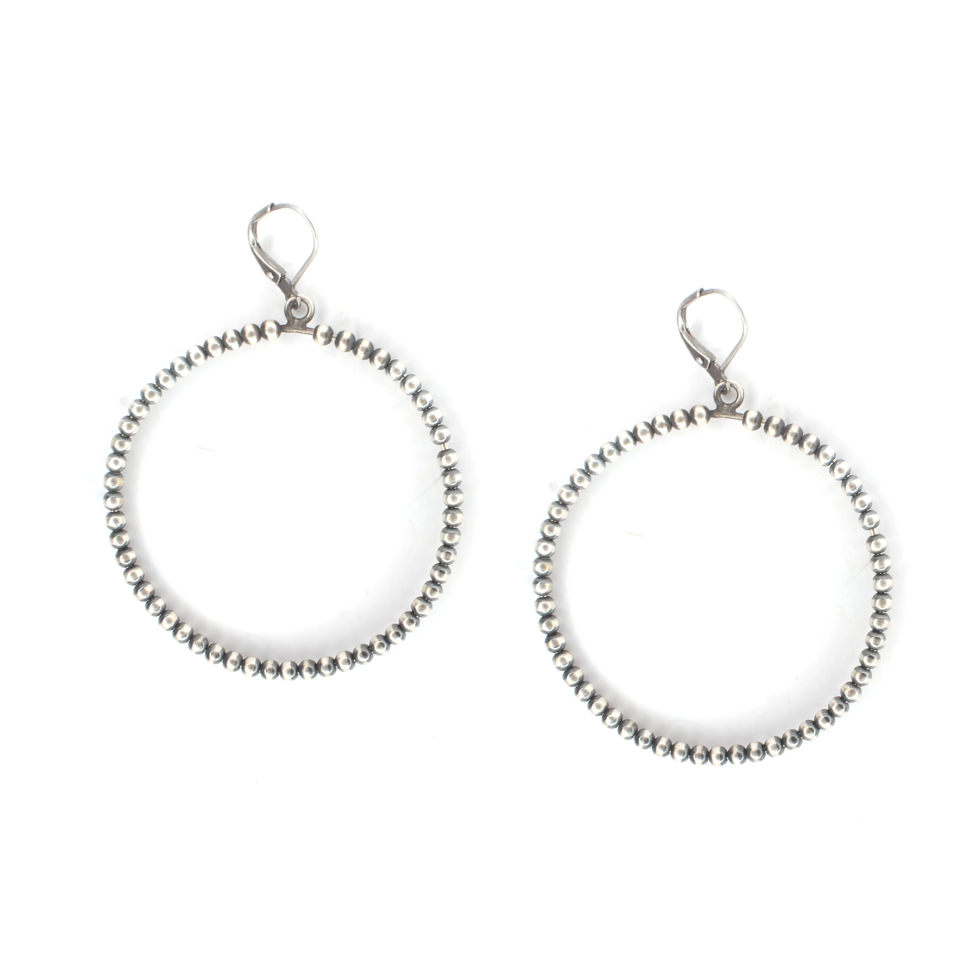 3mm Navajo Pearl Hoops - 2 3/4"