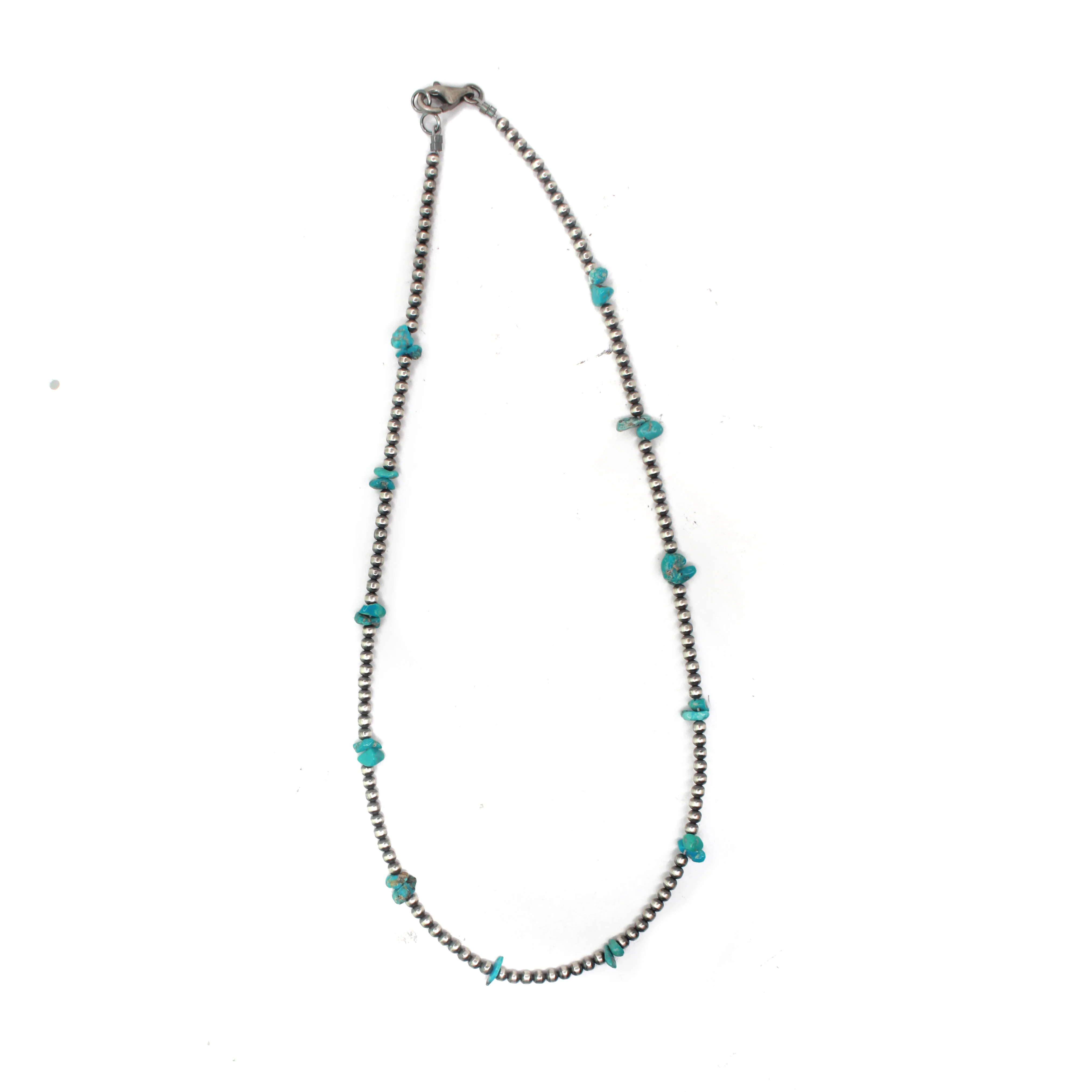 3mm Navajo Pearls- Chip Turquoise (17 3/4")
