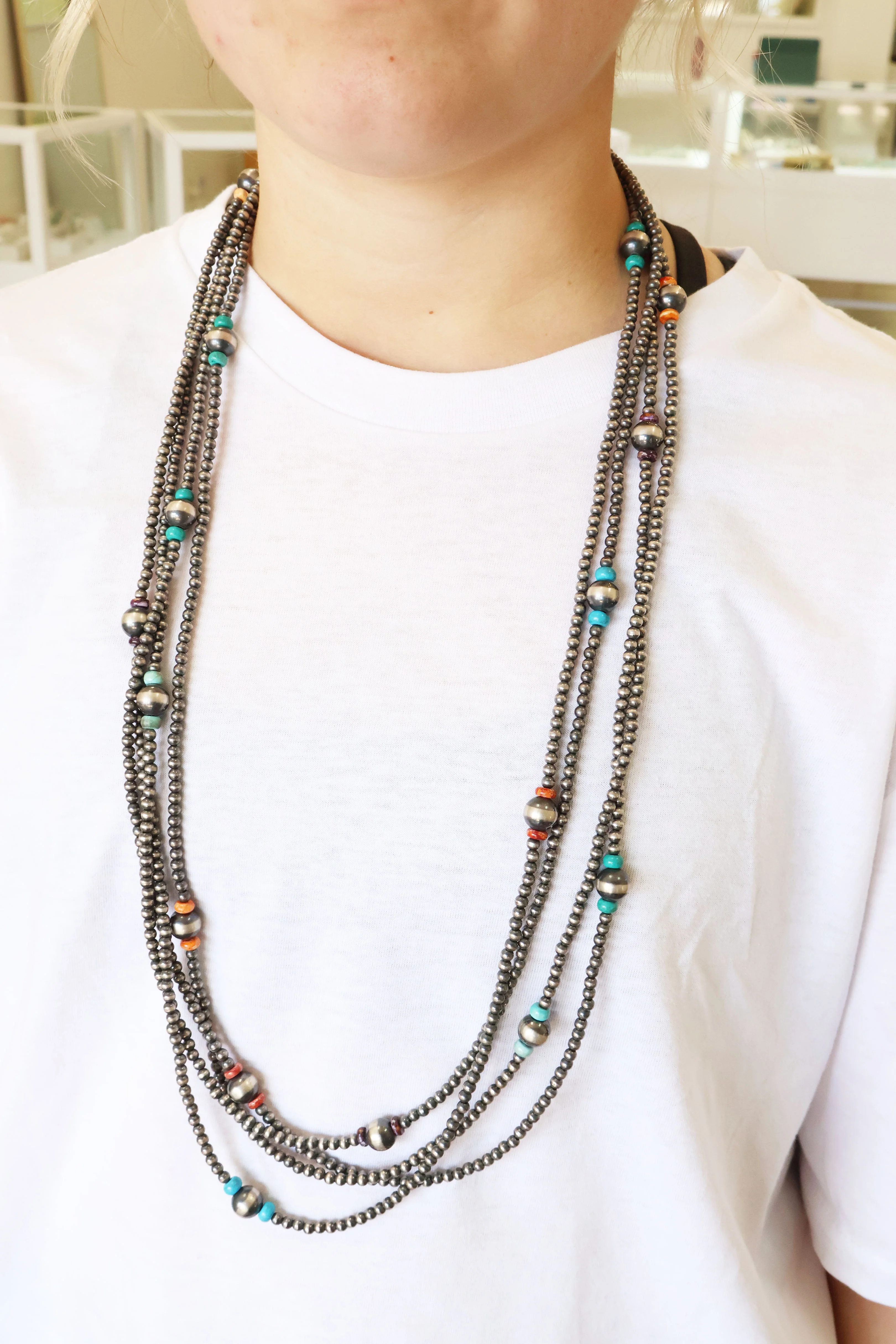 4mm & 8mm Navajo Pearls - Multi (150") - Image 2