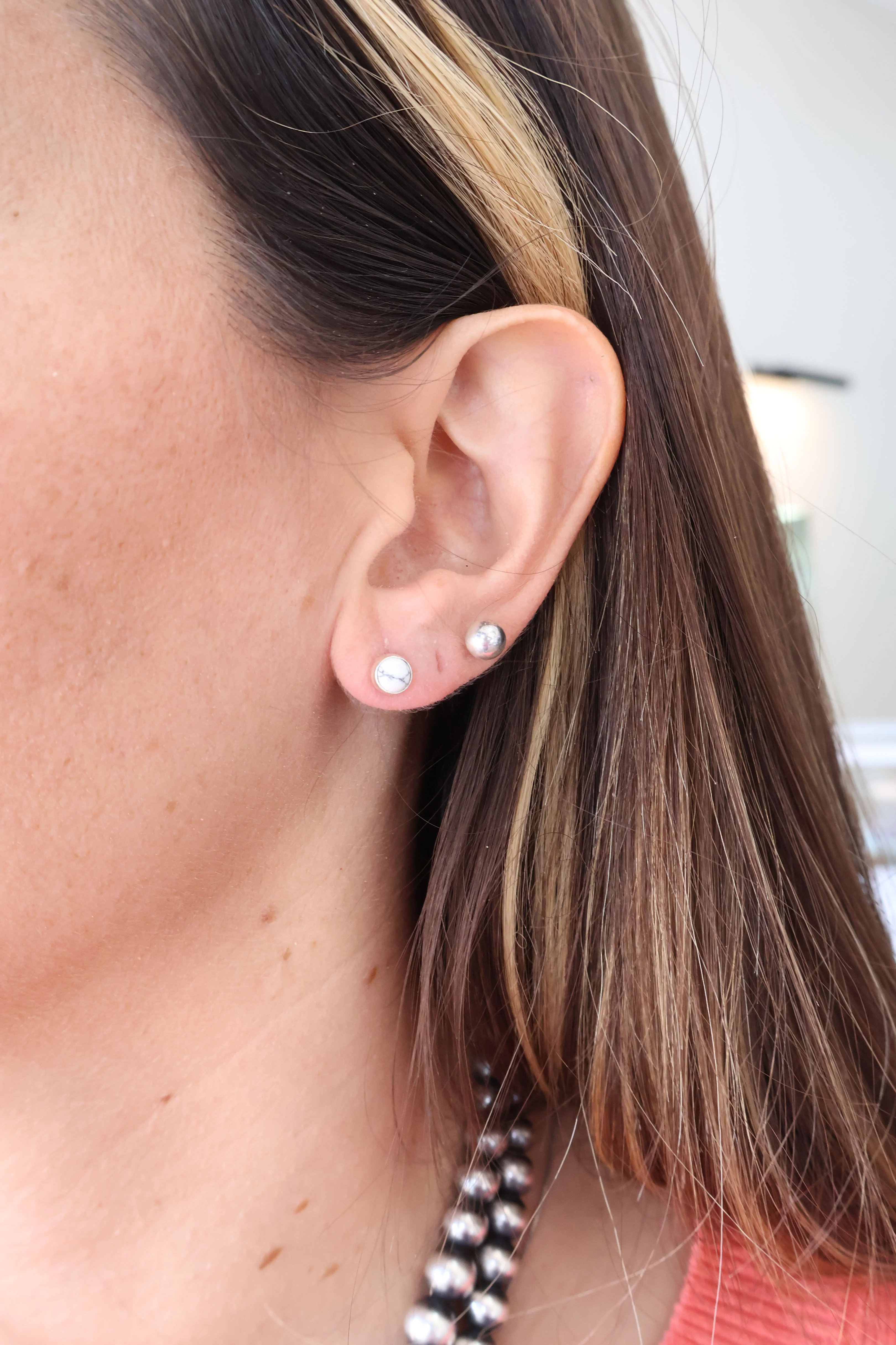 5mm White Buffalo Studs - Image 2