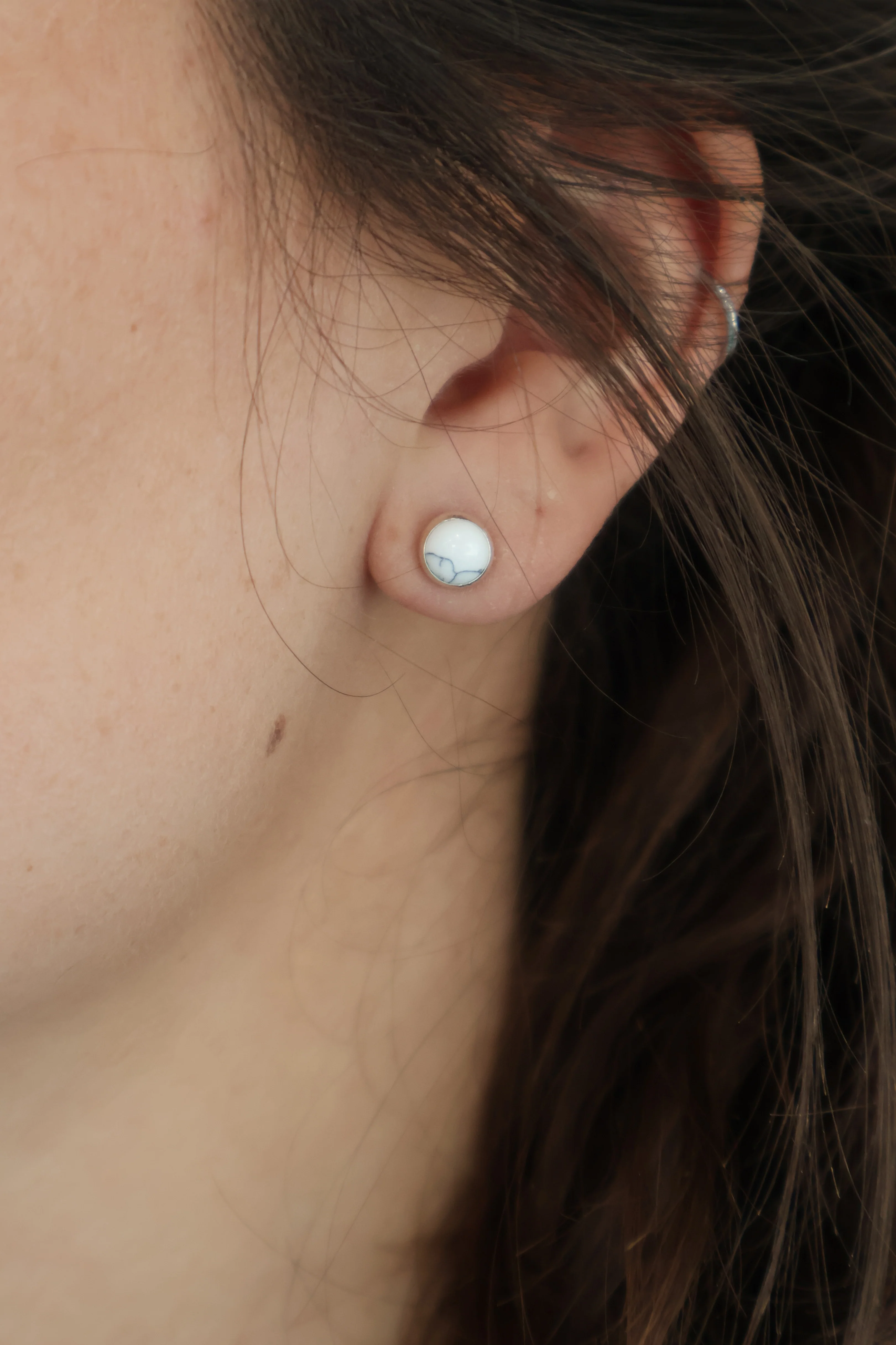 6mm White Buffalo Studs - Image 2
