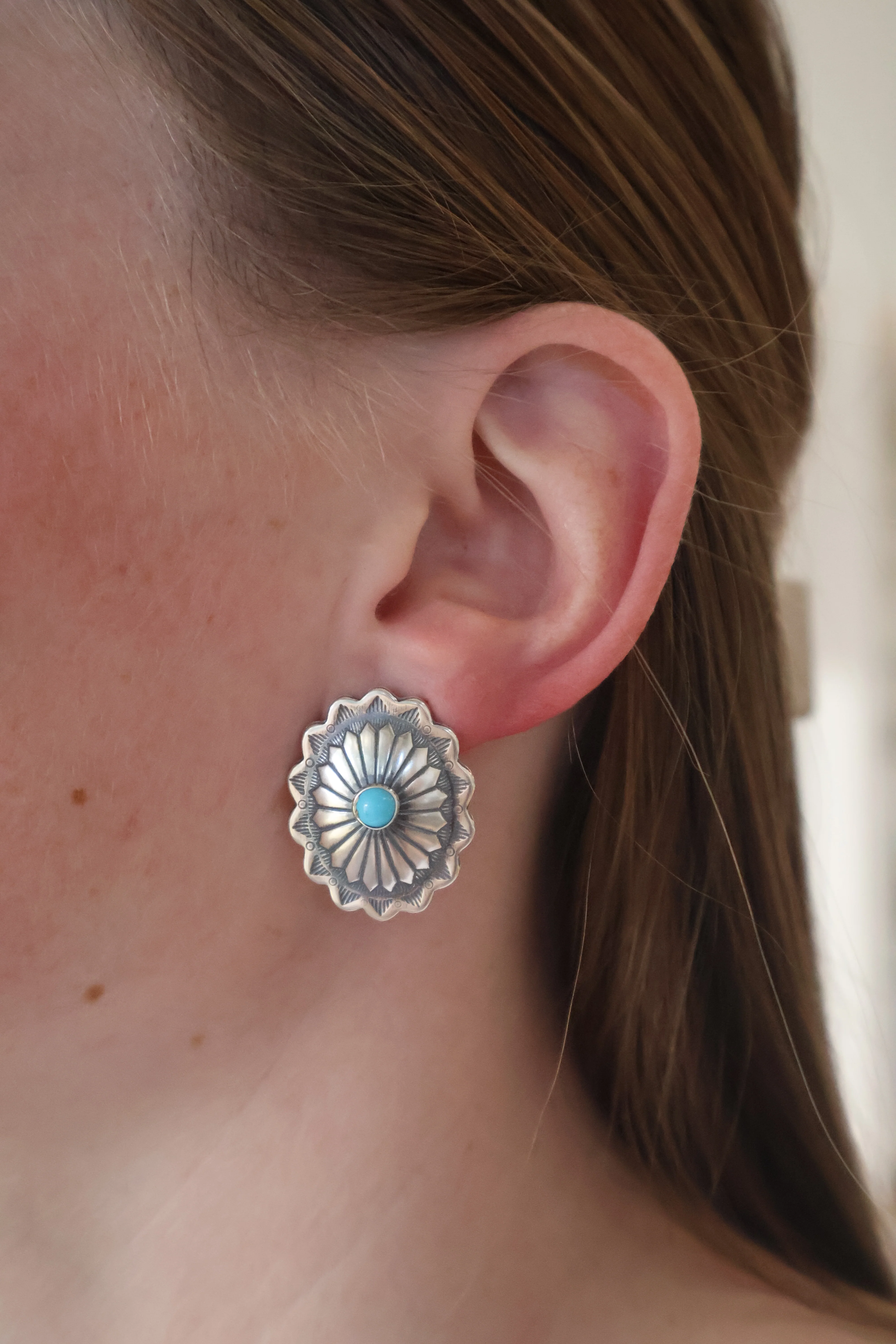 The Concho Studs Large- Turquoise - Image 2