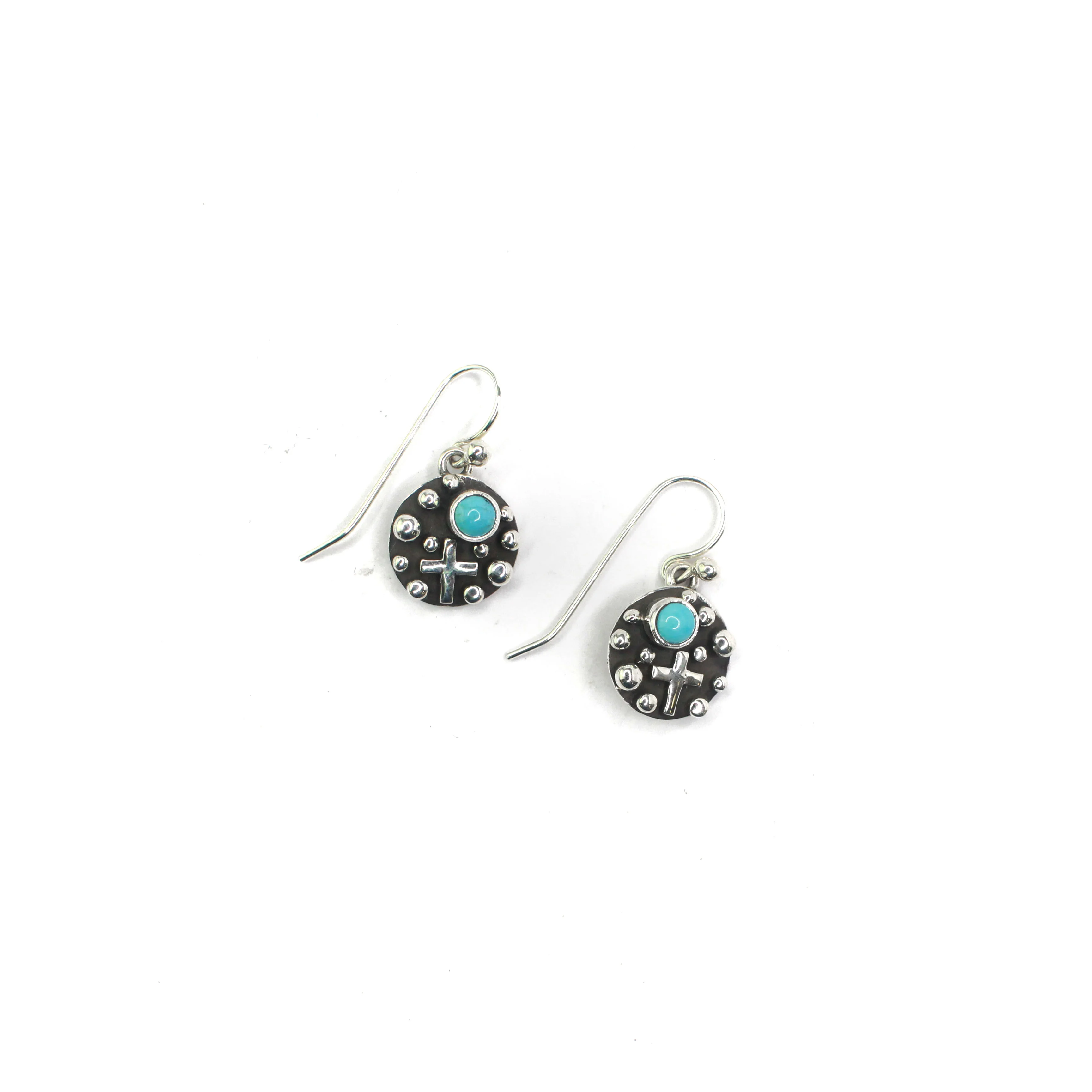 The Leia Dangles w/cross - Sleeping Beauty Turquoise