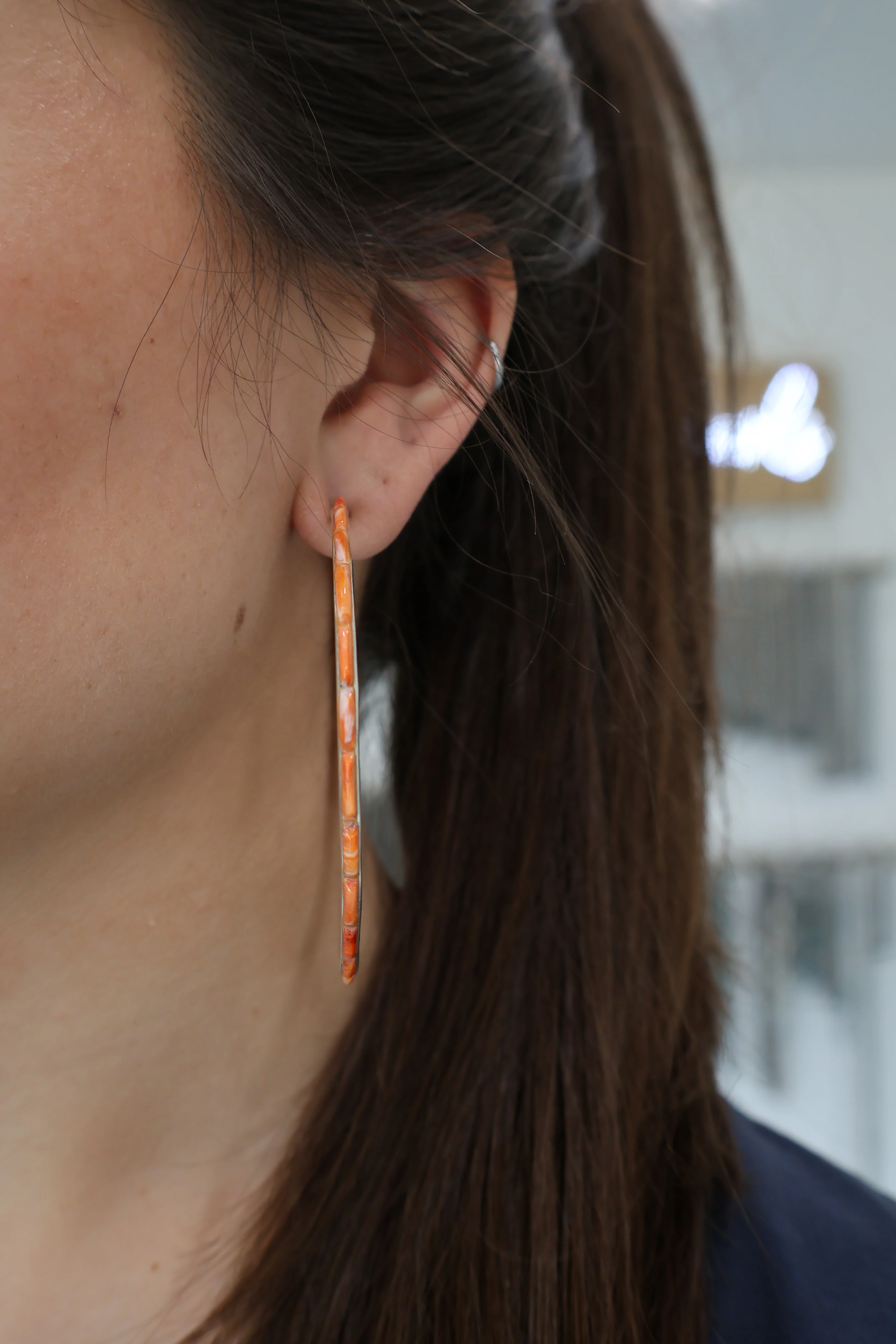 3" Orange Spiny Hoops - Image 2