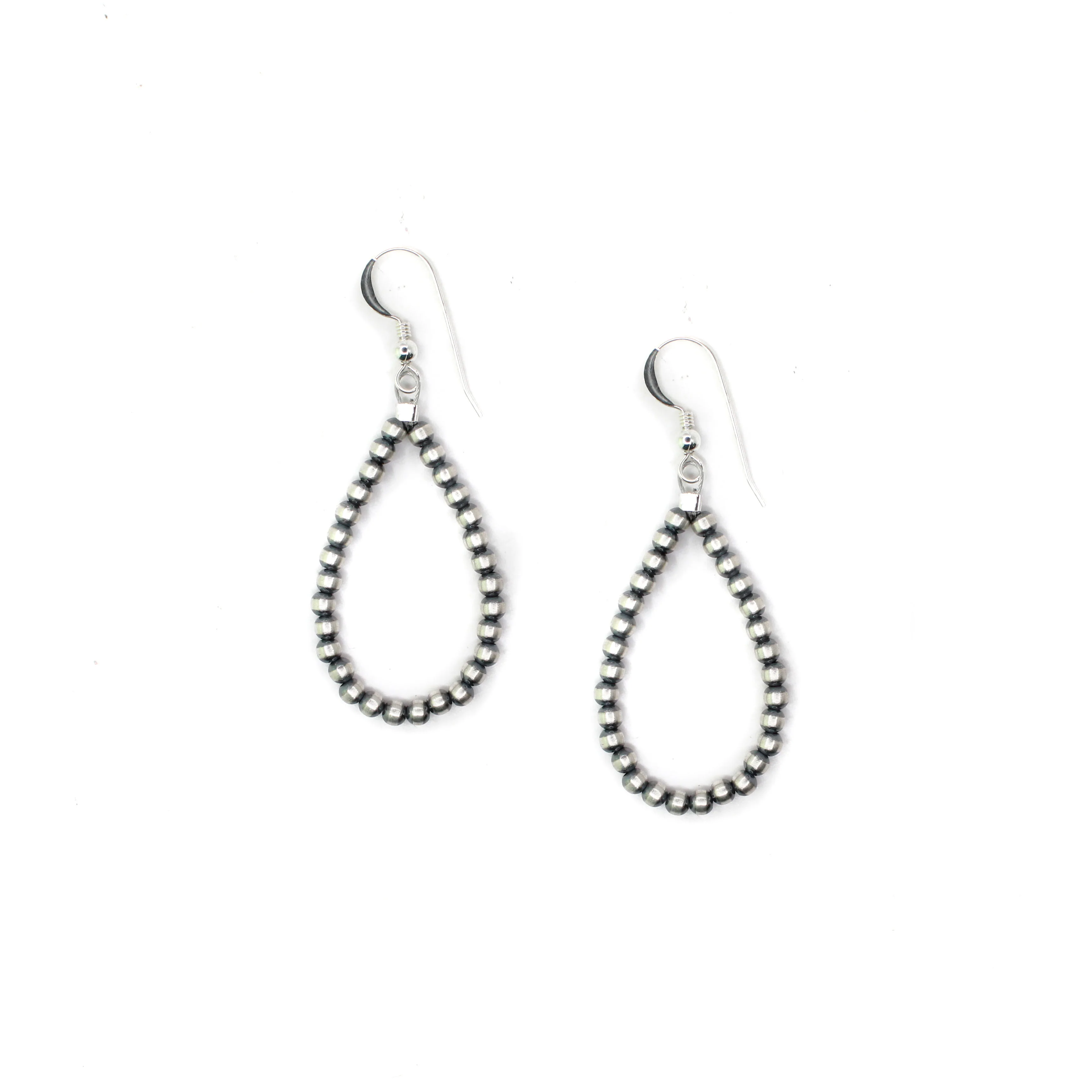 3mm Machine Made Pearl Earrings- 2 1/4"