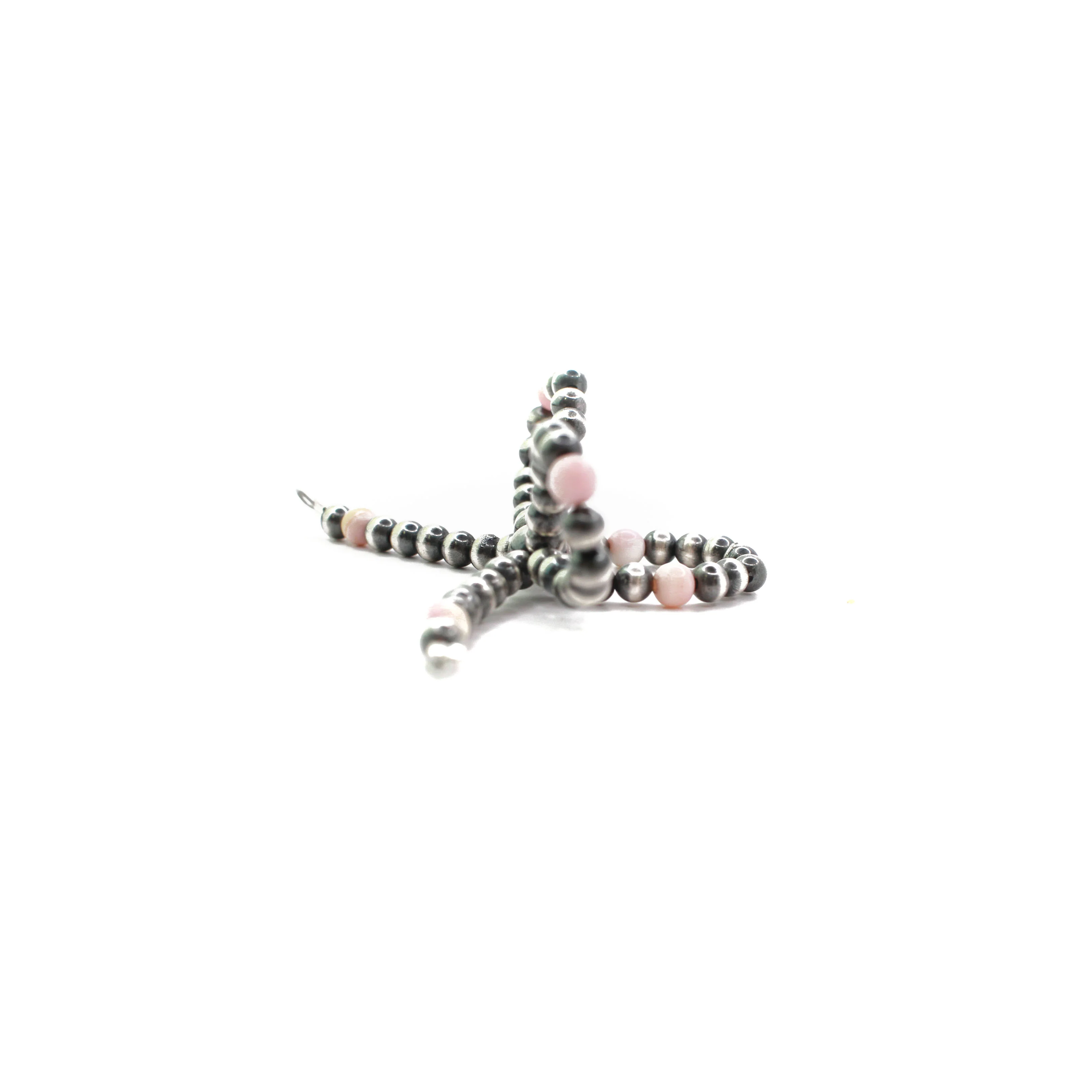 Navajo Pearl Bow Ring (5-7) - Pink Conch - Image 3