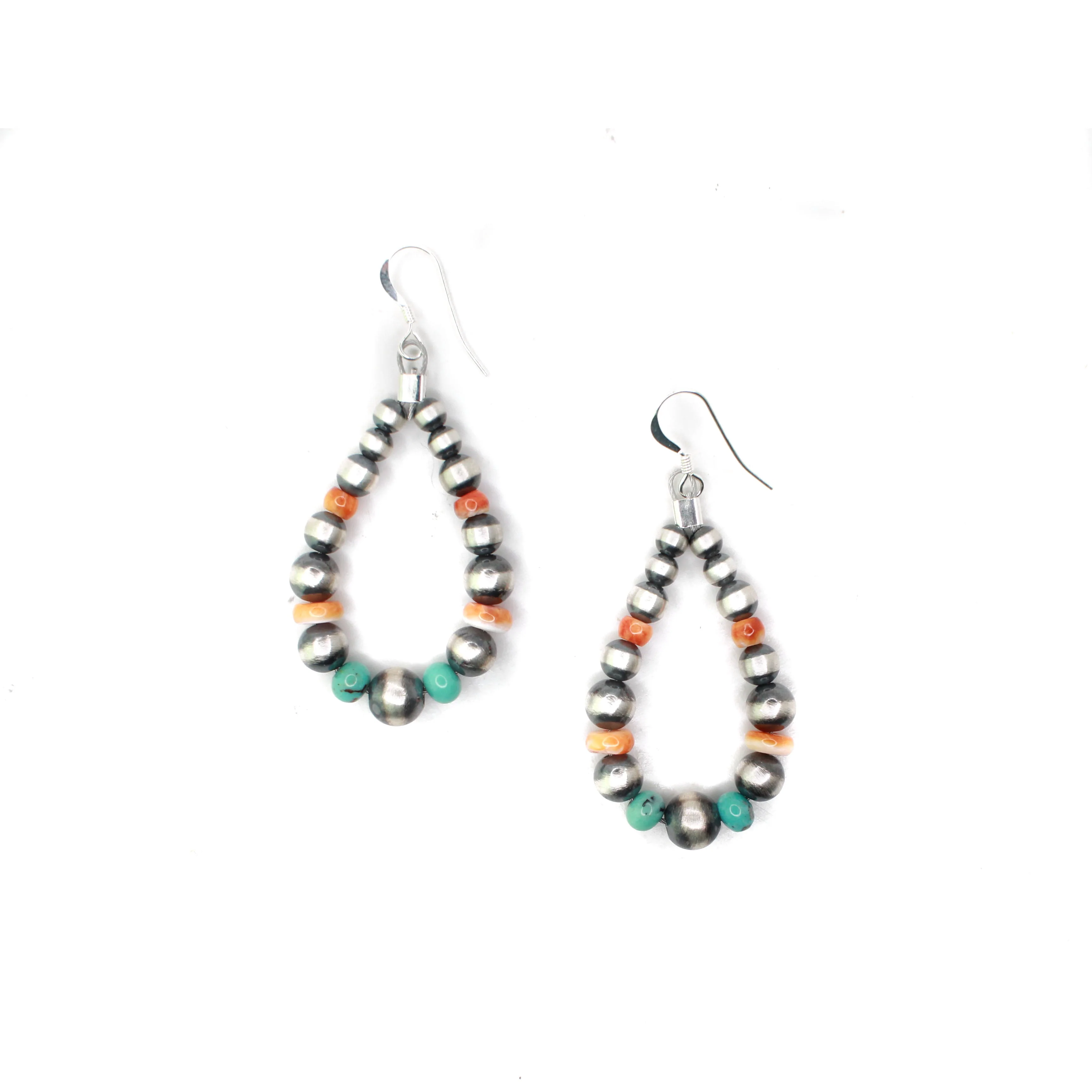 4-7mm Machine Made Pearls- Orange and Turquoise