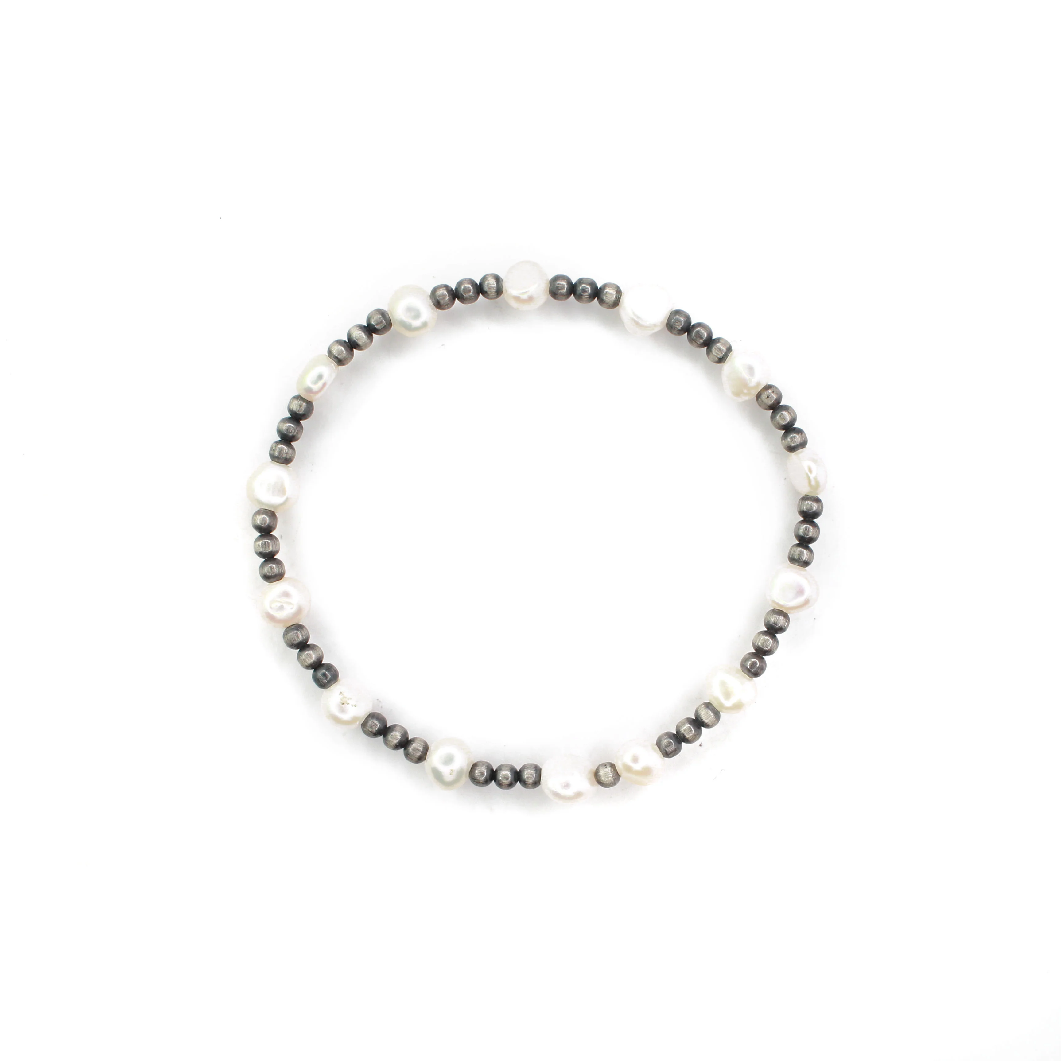 3mm Navajo Pearl Stretch Bracelet- Fresh Water Pearl