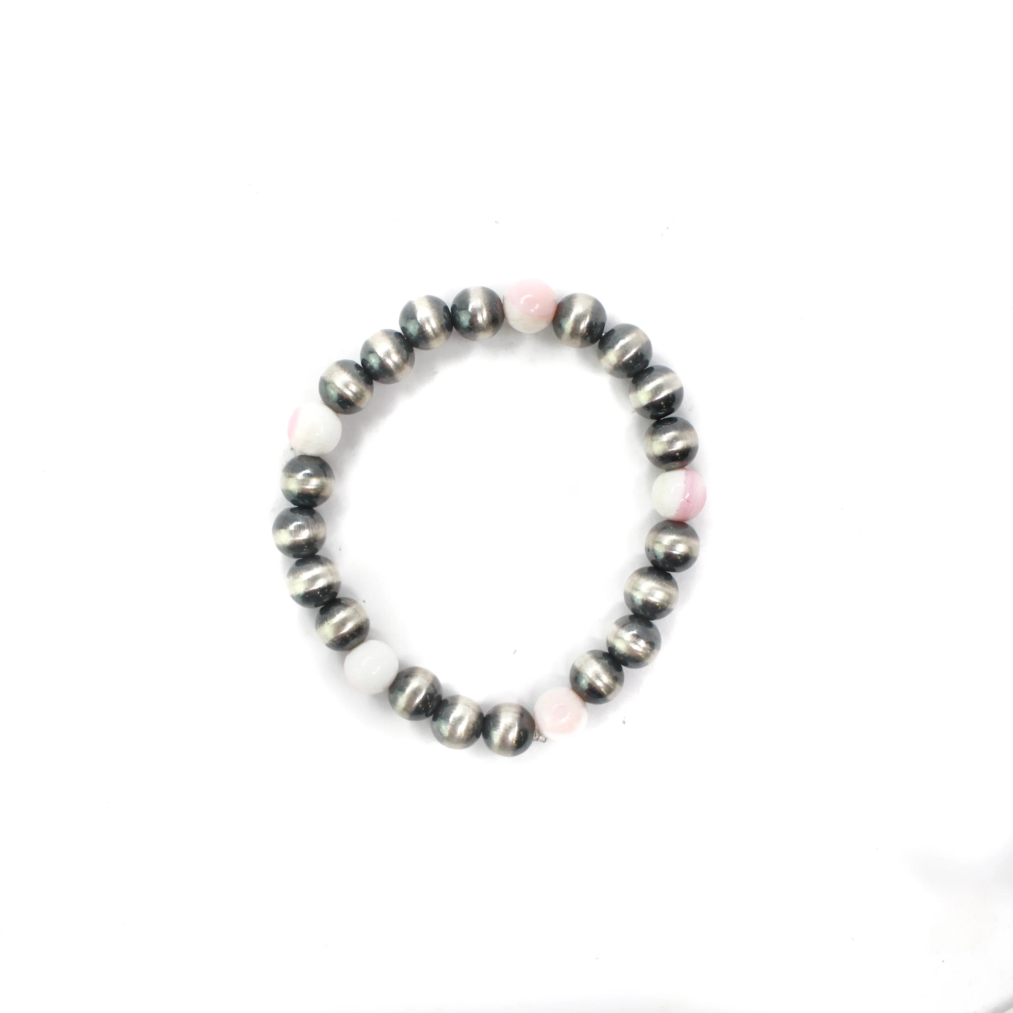 8mm Navajo Pearl Stretch- Pink Conch