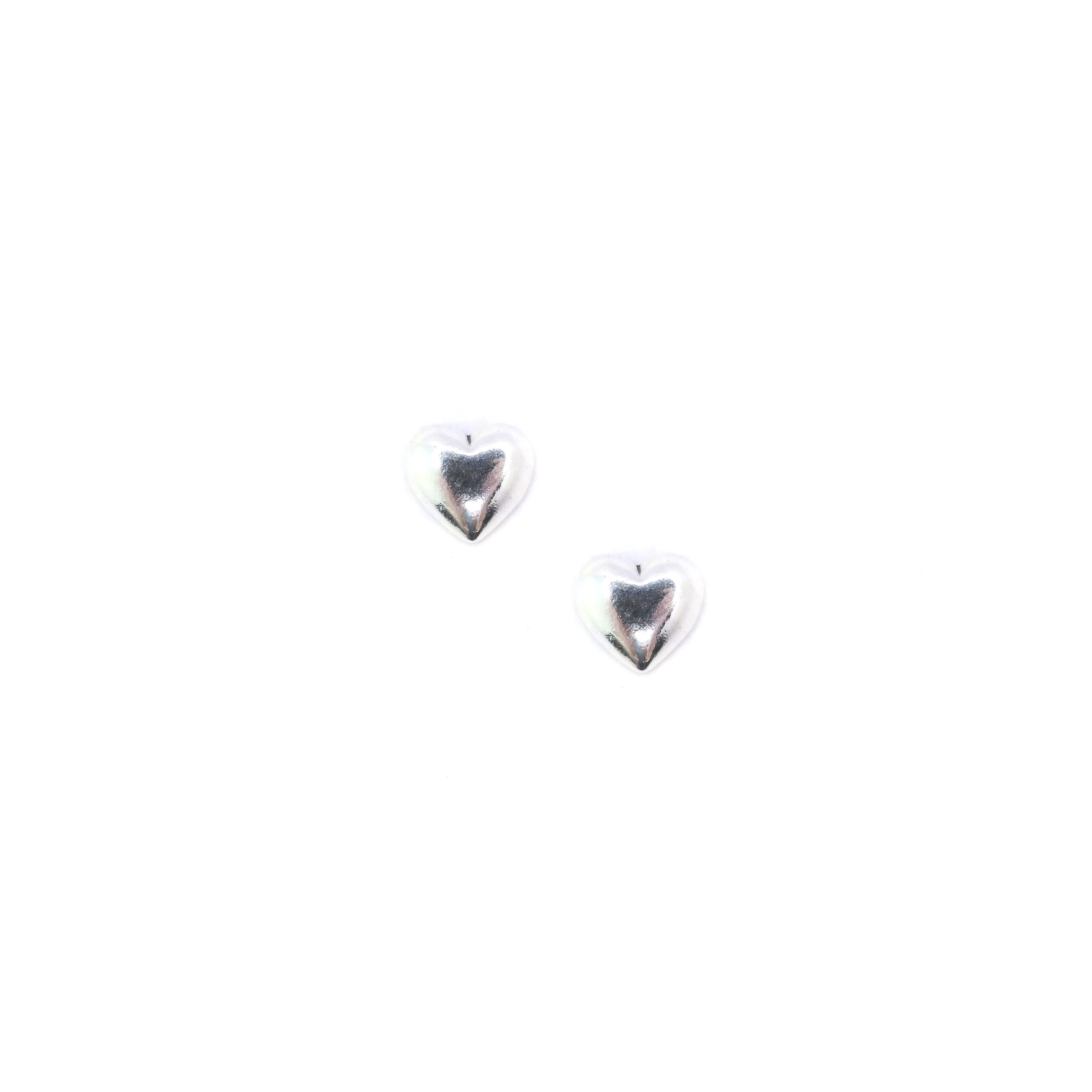 The Silver Heart Studs