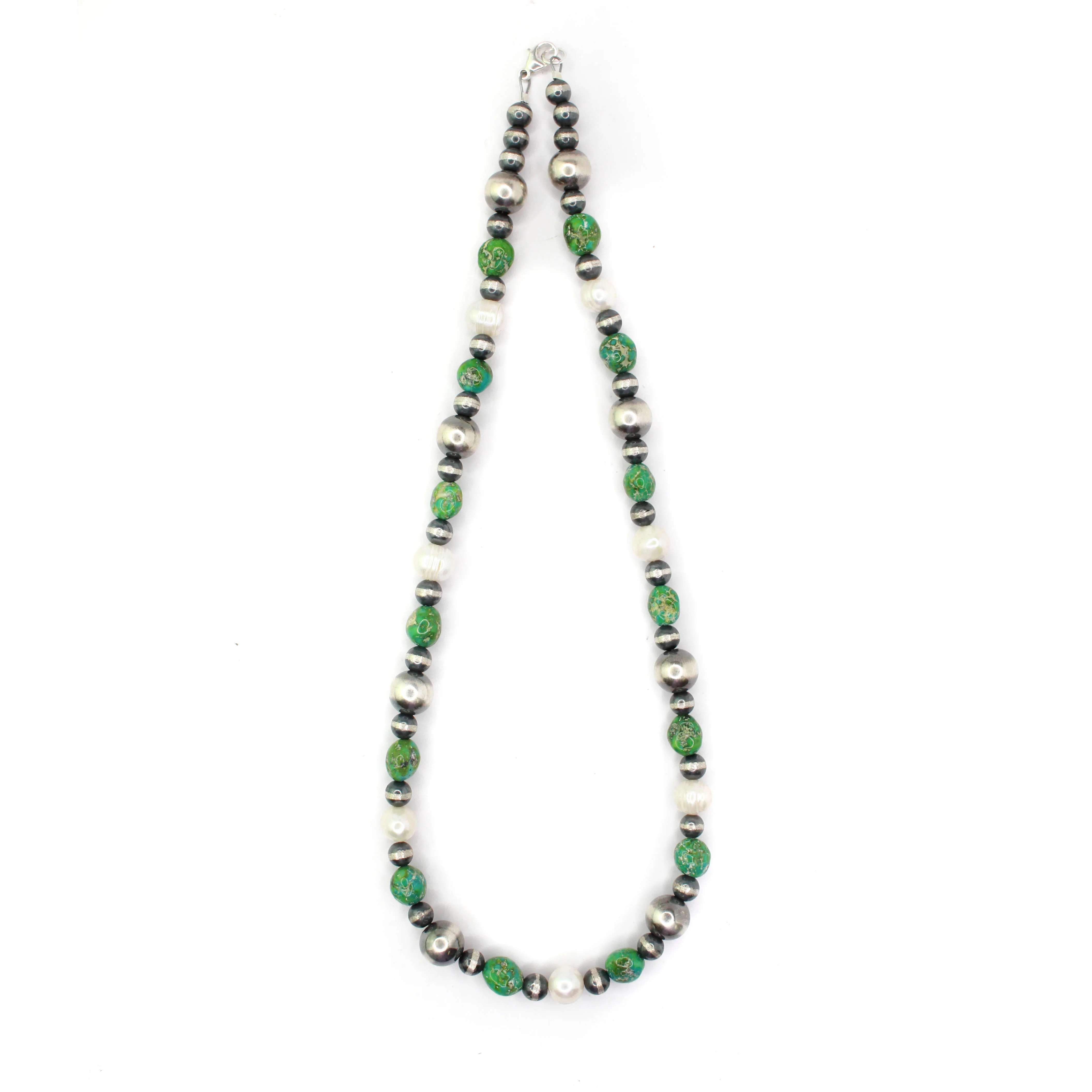 Navajo Pearls- Fresh Water Pearl/ Sonoran Turquoise