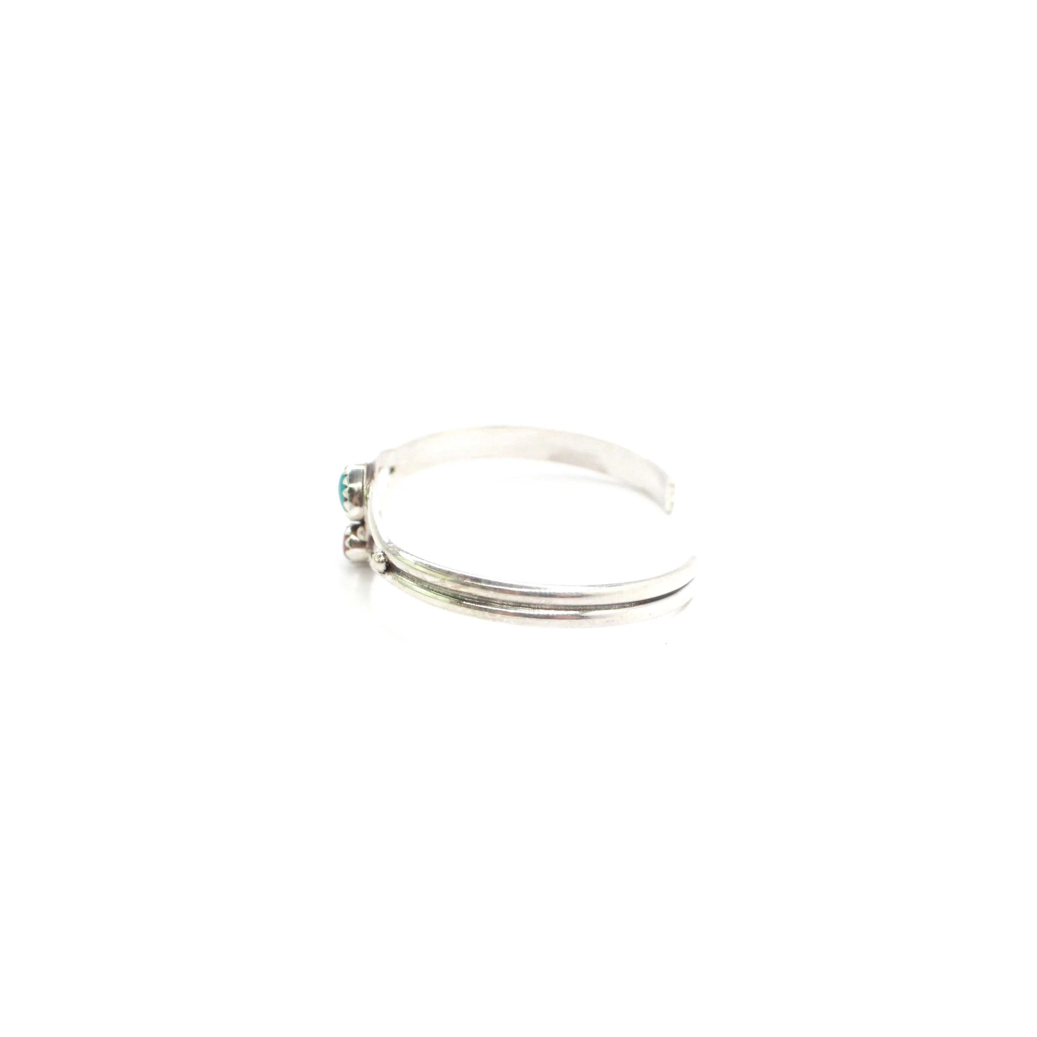 The Bronson Baby Cuff- Turquoise & Coral - Image 2