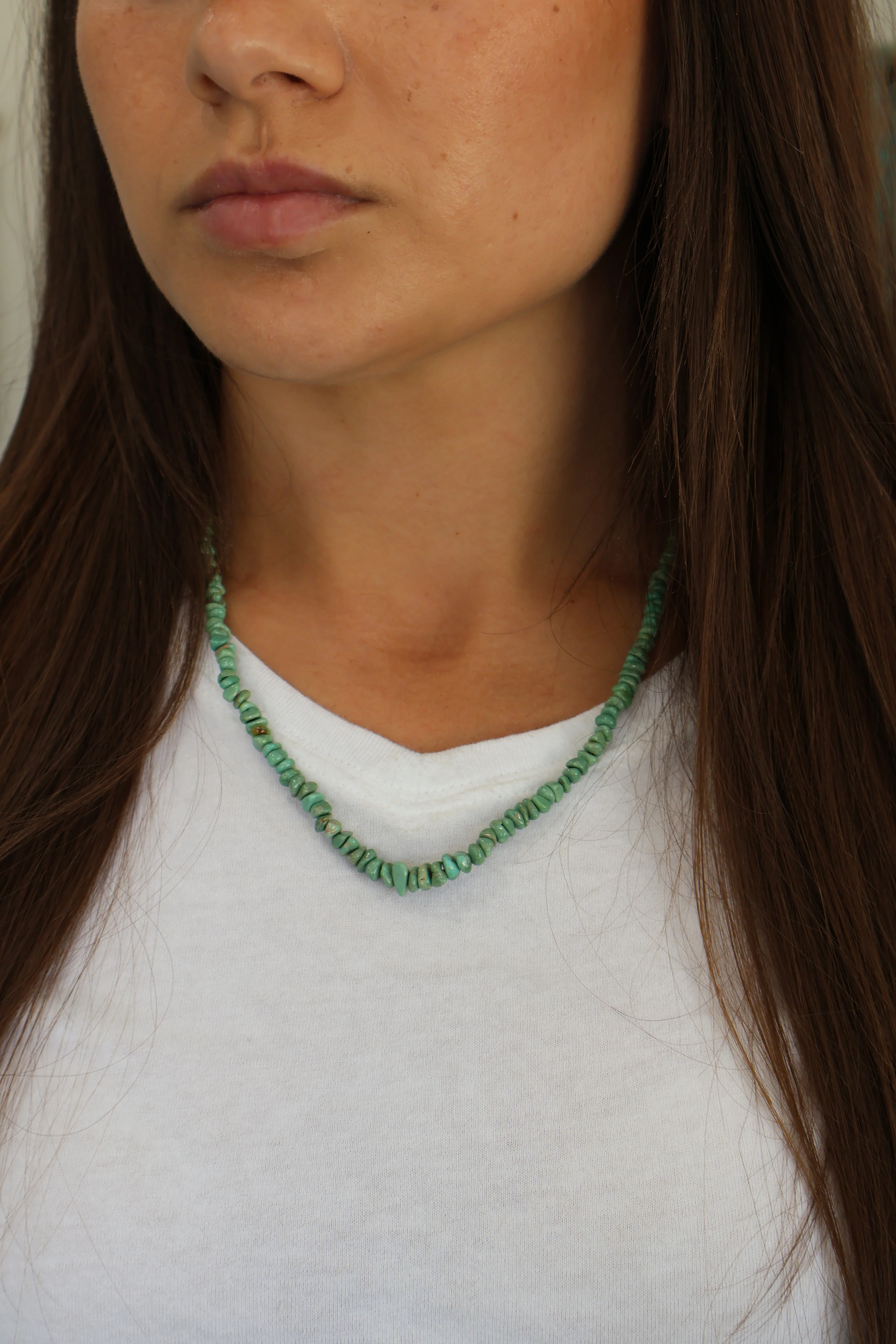 Campitos Turquoise Chip Necklace - 19 1/2" (Green) - Image 2
