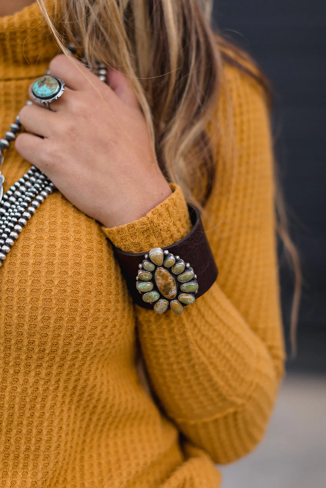 The Susan Brown Leather Cuff - Image 2