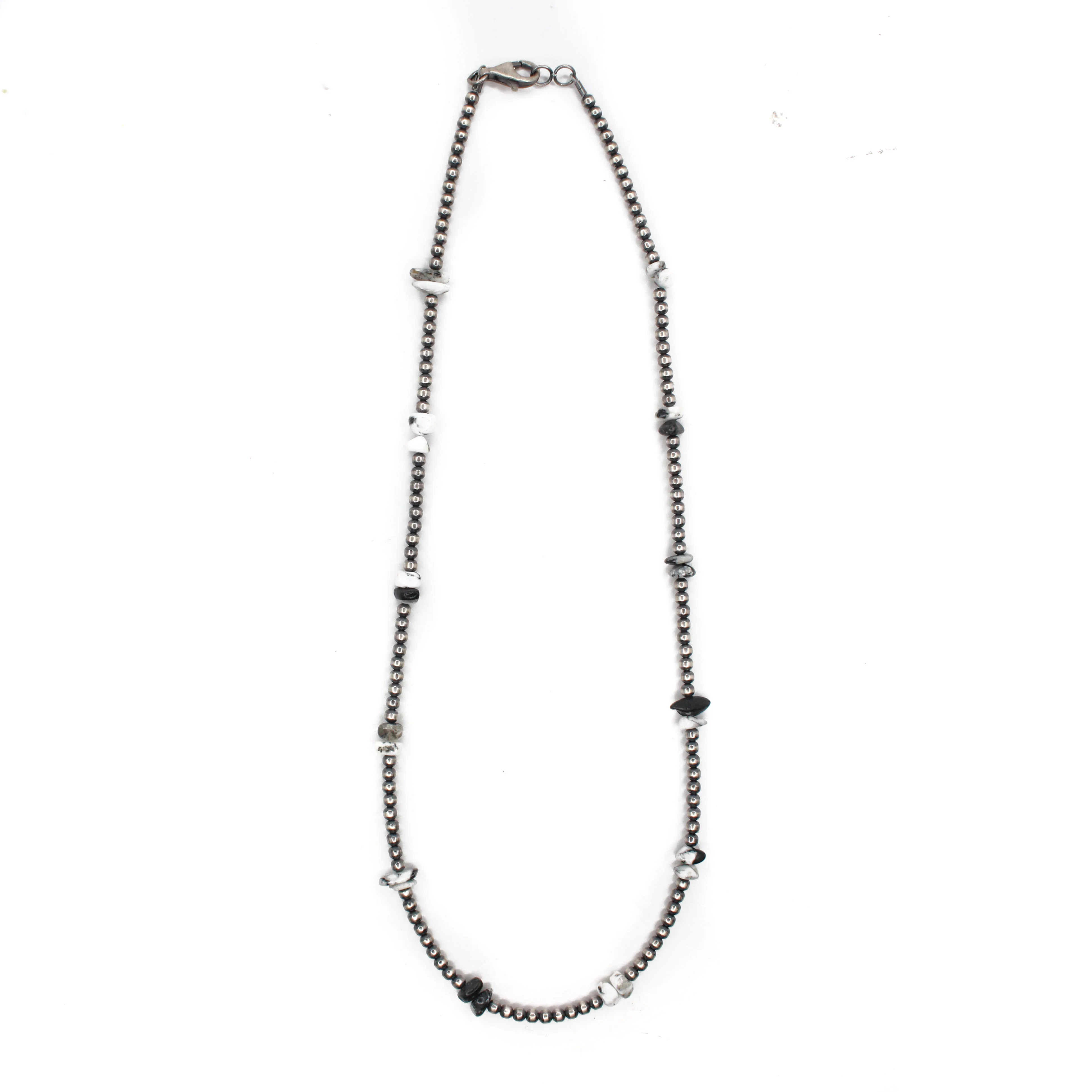 3mm Navajo Pearls- Chip White Buffalo (18 3/4")