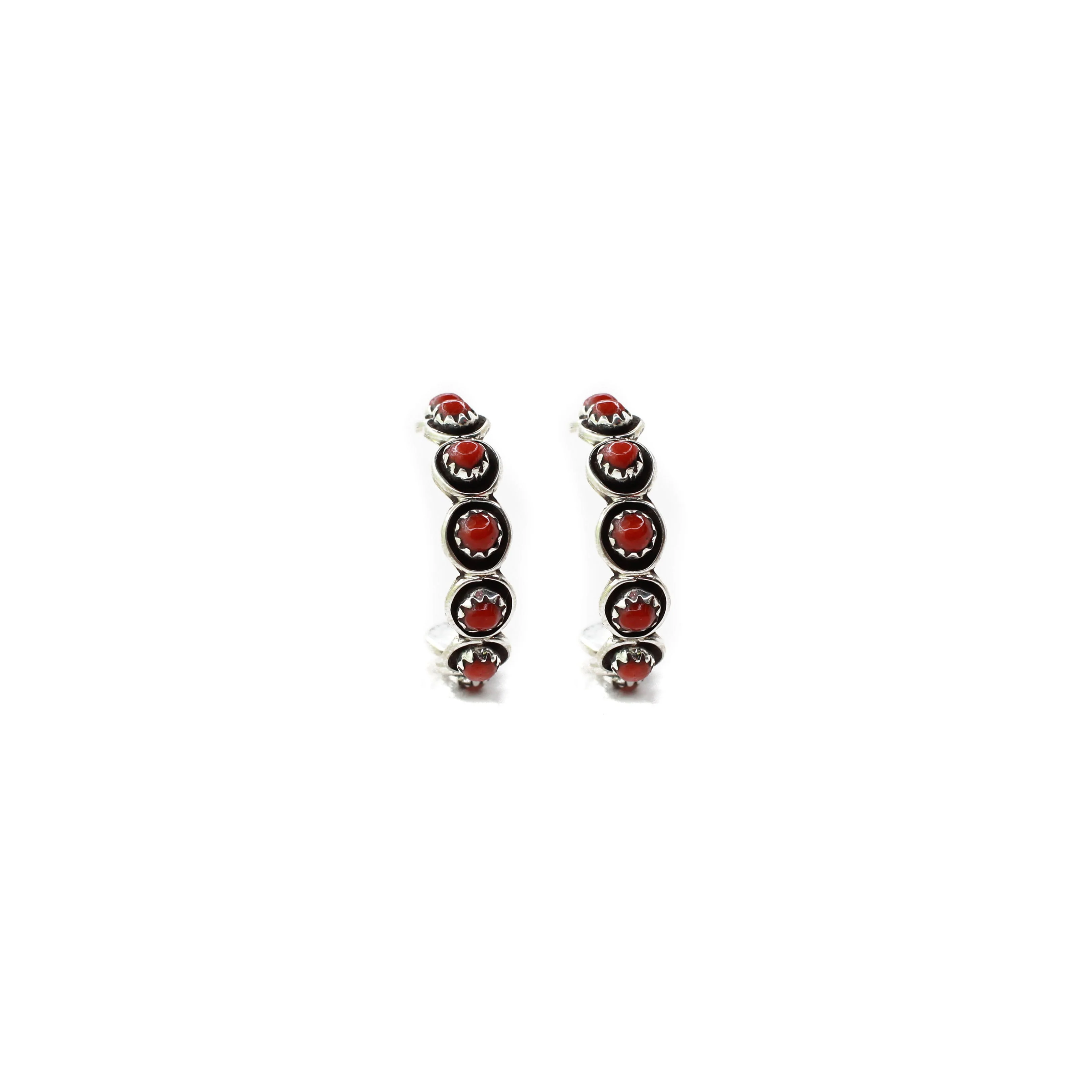 1" Zuni Hoops- Coral